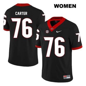 Women's Georgia Bulldogs NCAA #76 Michail Carter Nike Stitched Black Legend Authentic College Football Jersey BRI3454JQ